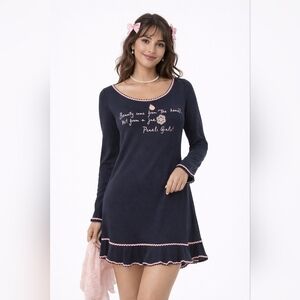 La Perla Occhi Verdi 100% Cotton Slip Chemise Small Crochet Coquette girl